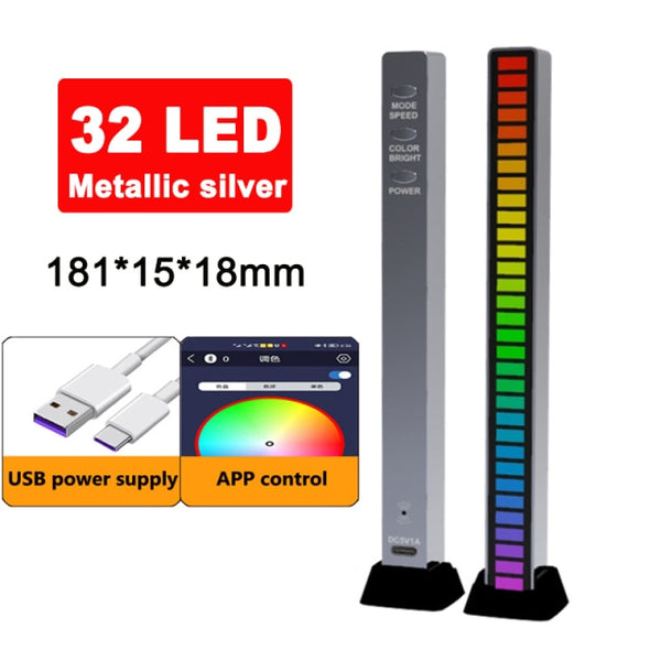 RGB Sound control LED light app control Pickup voice Activated Rhythm lights color Ambient LED light bar of music Ambient Light 3