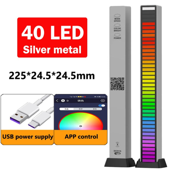 RGB Sound control LED light app control Pickup voice Activated Rhythm lights color Ambient LED light bar of music Ambient Light 11