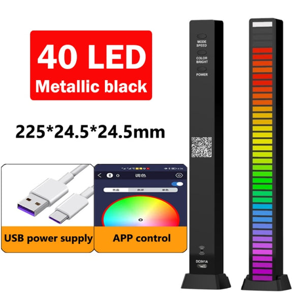 RGB Sound control LED light app control Pickup voice Activated Rhythm lights color Ambient LED light bar of music Ambient Light 15