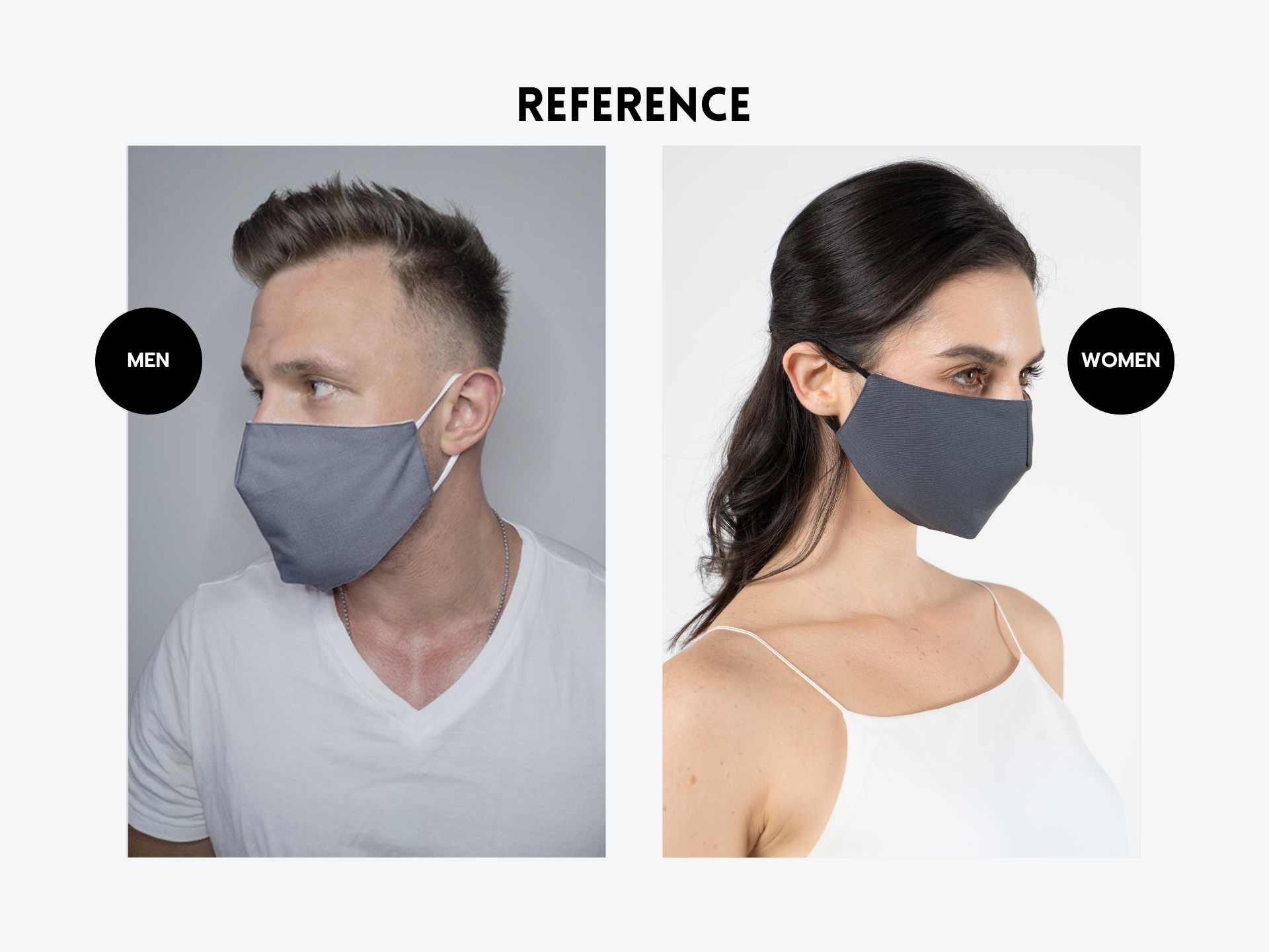 Celessa • Reusable Cotton Face Mask (3 Pack - Black/White/Grey)