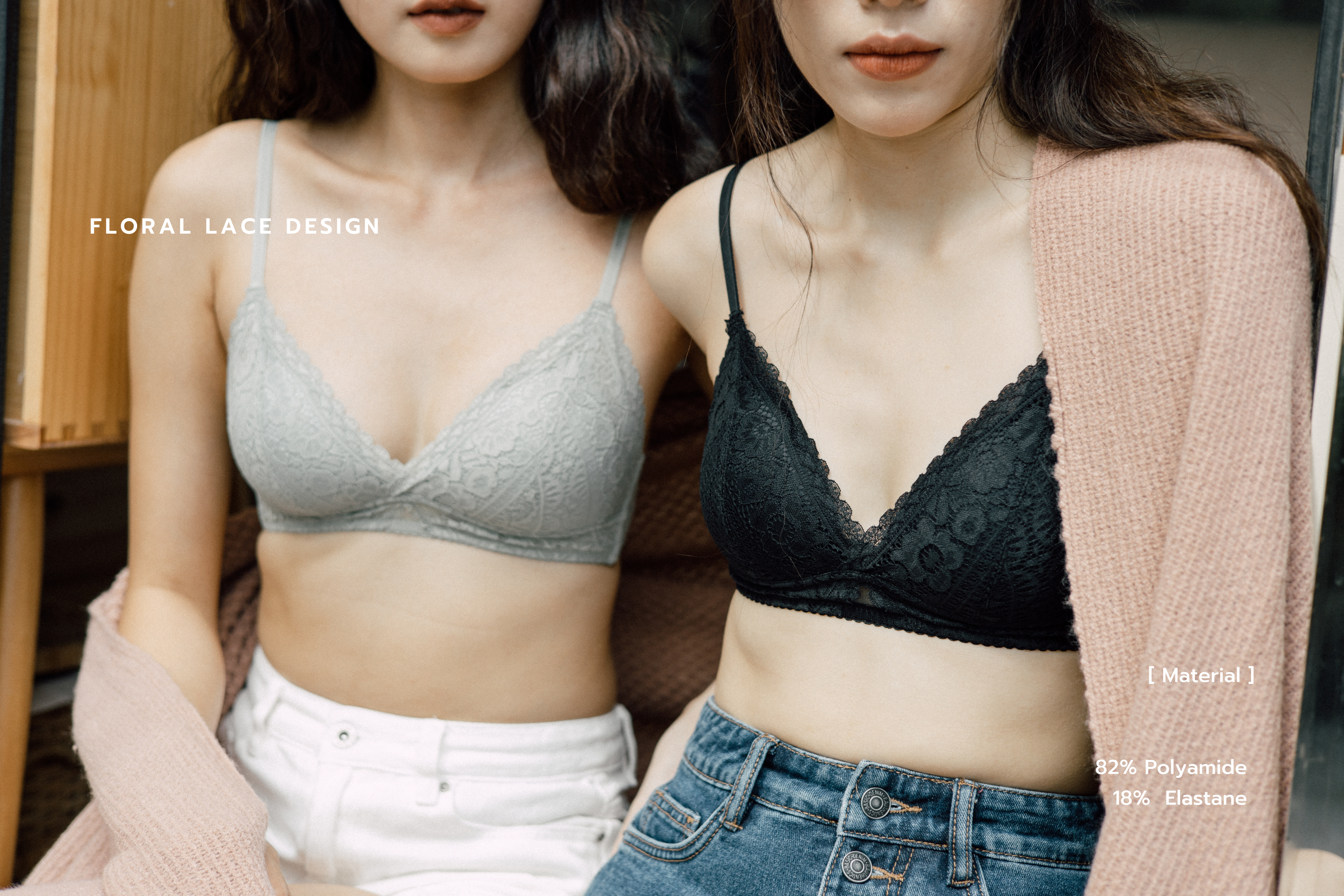 Buy Celessa Soft Clothing BELLE SÉRIEN - Lace Bralette Online