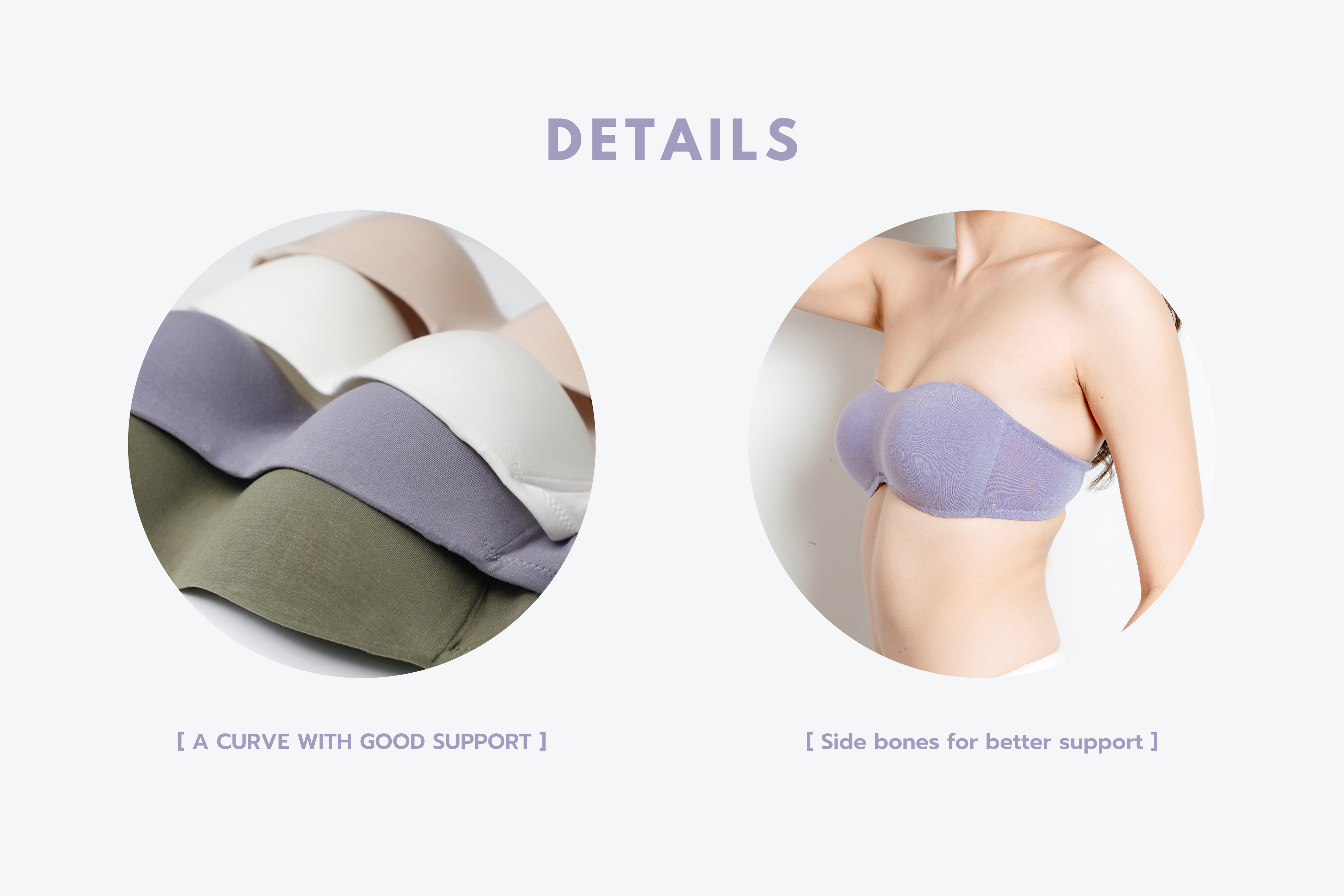 strapless bra set