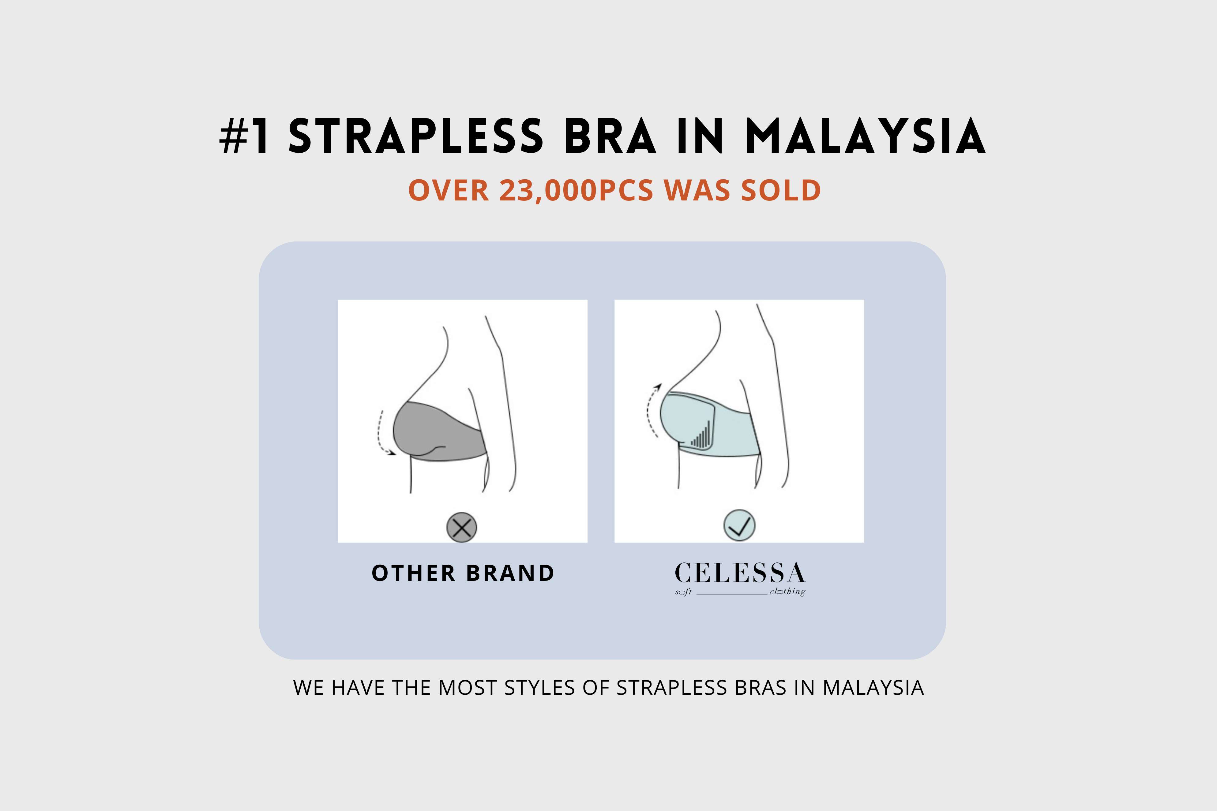 Get Your Strapless Bra as Your Best Fashion and Comfort Companion Online –  Celessa Soft Clothing