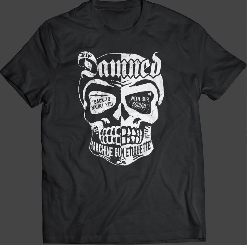 Damned Machine Gun Etiquette Skull Shirt – DeadRockers