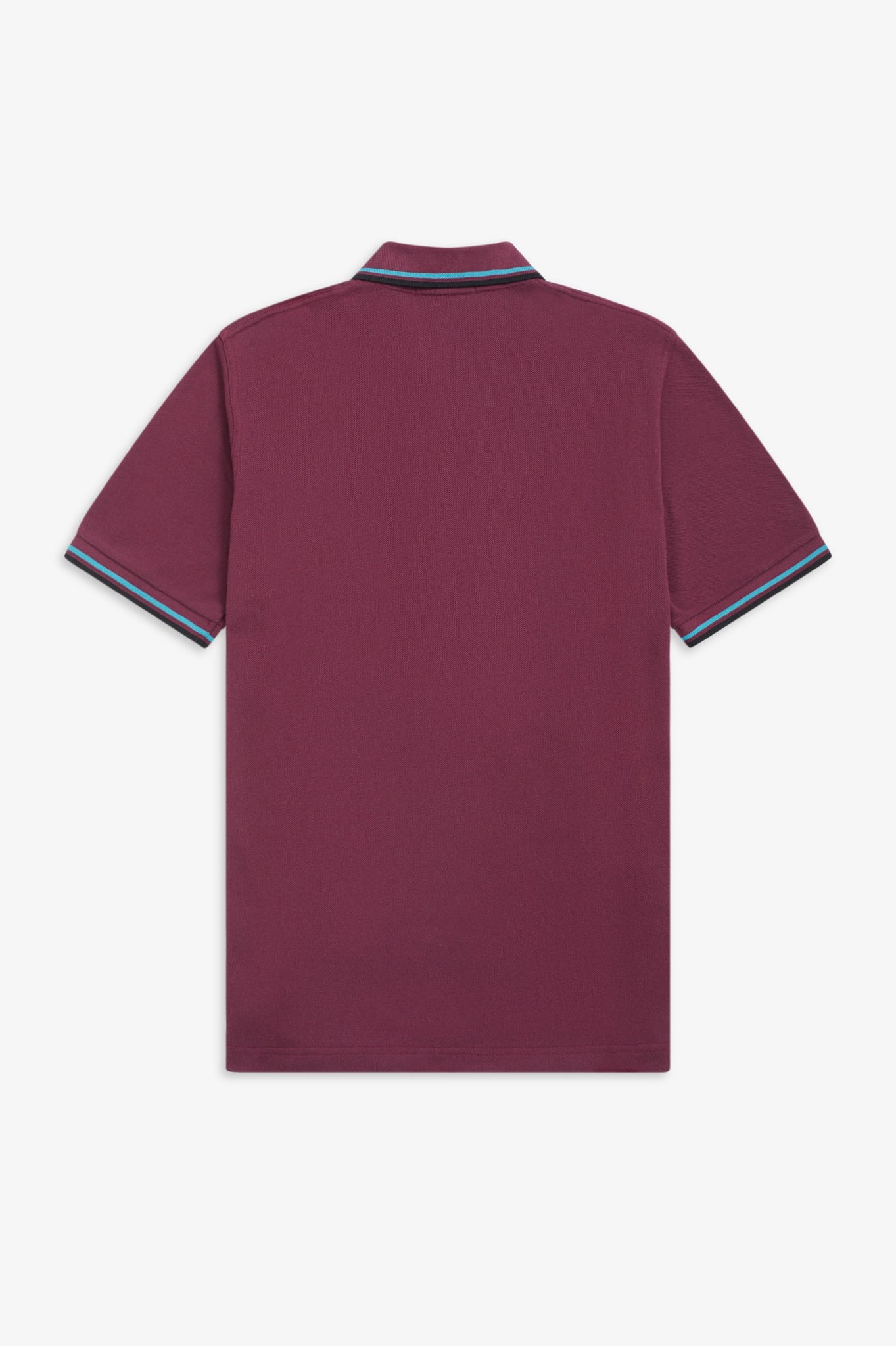 Fred Perry Twin Tipped Polo Aubergine / Cyan / Black – DeadRockers