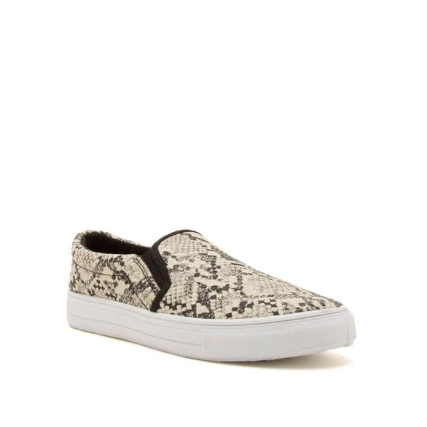 snakeskin slip ons