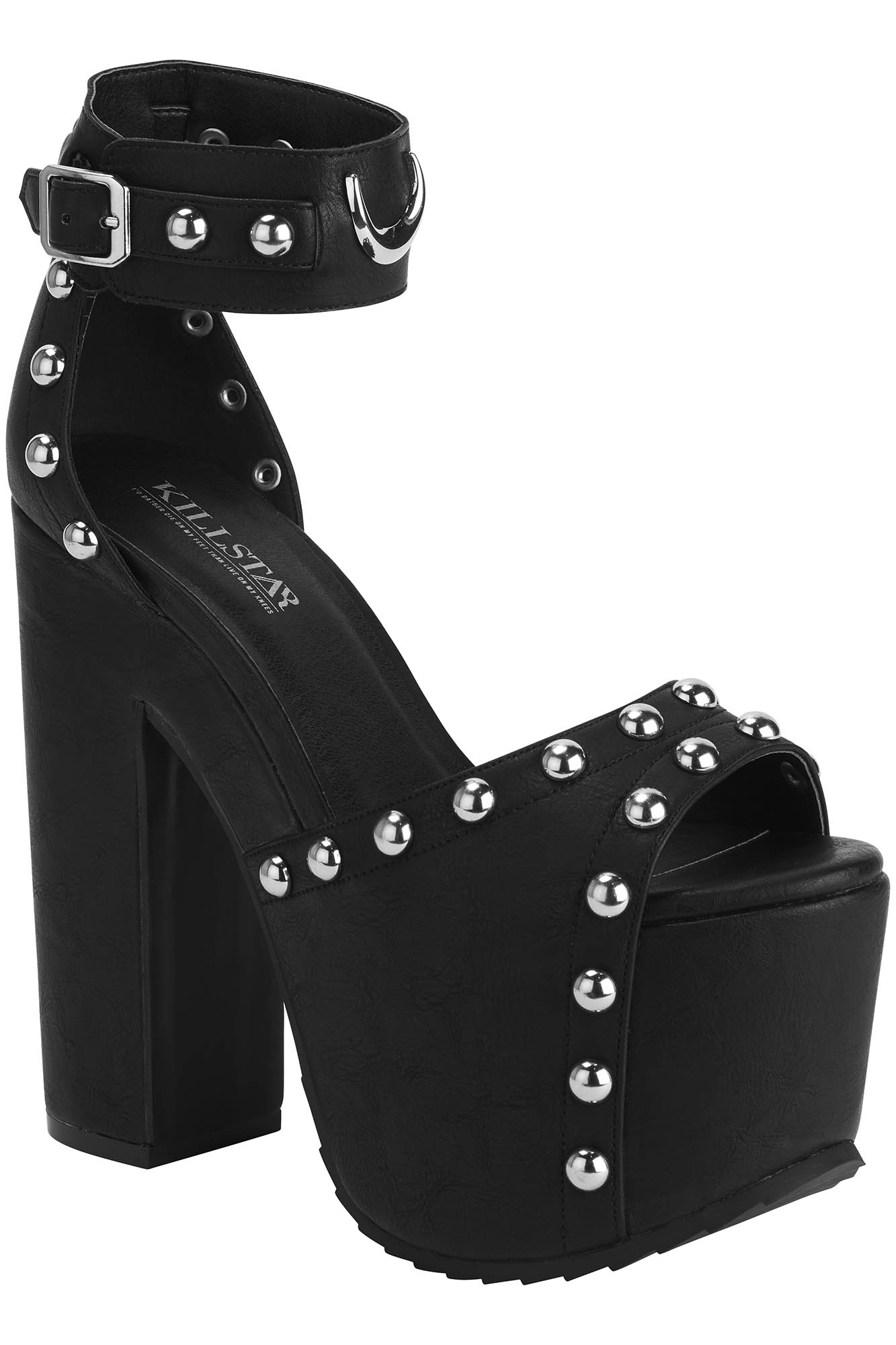 studded platform heels