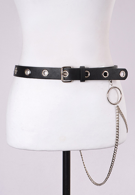 Grunge Eyelet O Ring Chain Belt Deadrockers