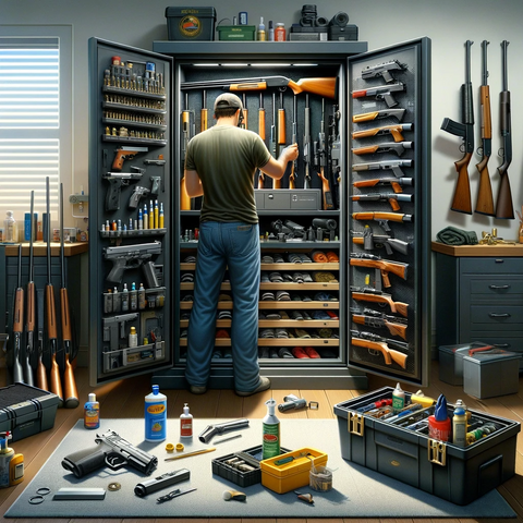 organizing gun safe