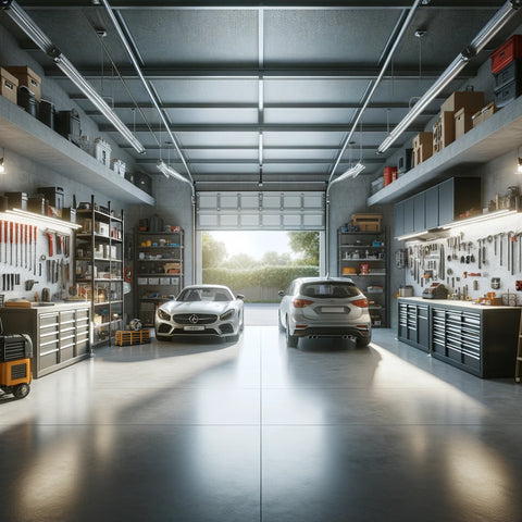 spacious garage