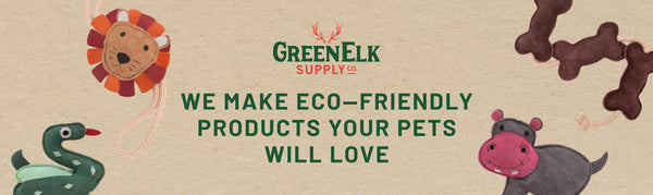 Green Elk Dog Toys - Happy Town Pets