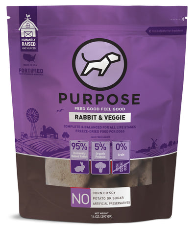 freeze dried rabbit dog food