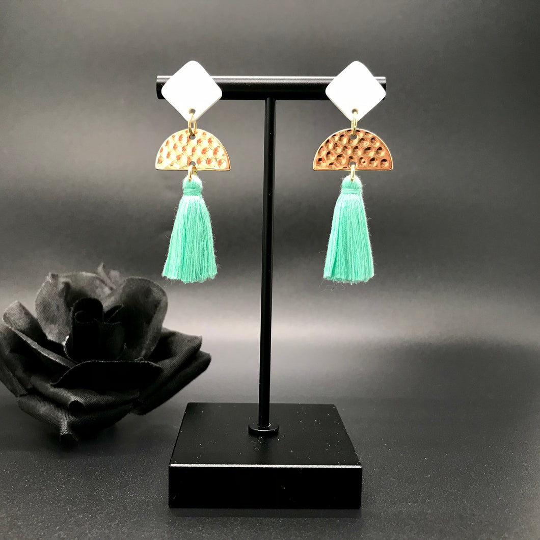 Tassel Earrings - Teal