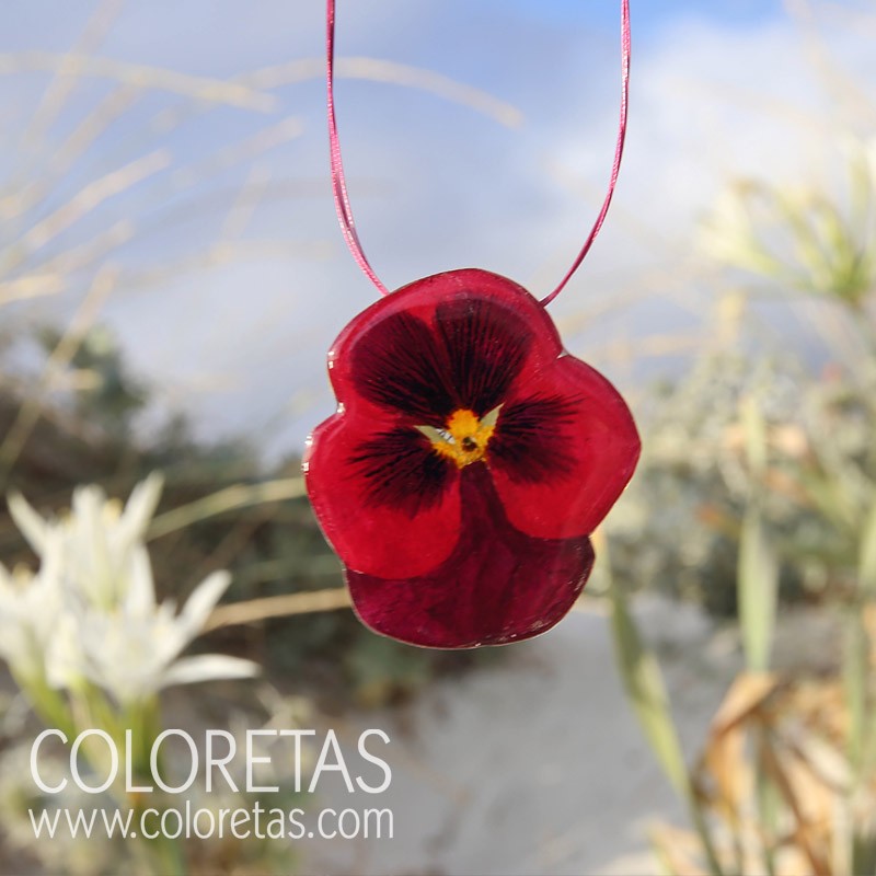 Colg. Pensamiento Rojo Grande – COLORETAS