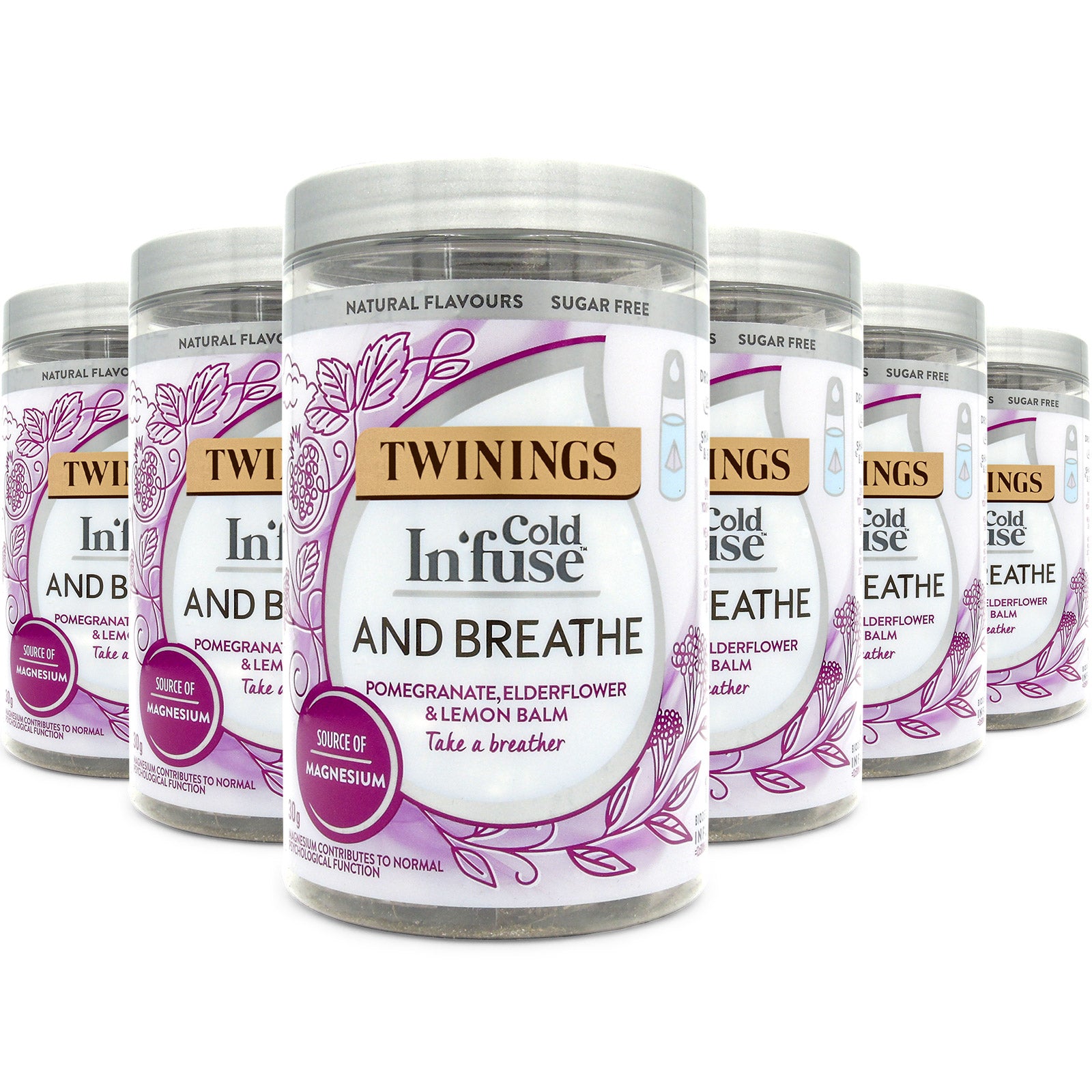 Twinings Cold Infuse Pomegranate Elderflower Breathe Case Of 6 Jars Cold Water Infused Tea Bags Cold Brew Tea Infusers For Water Bottle