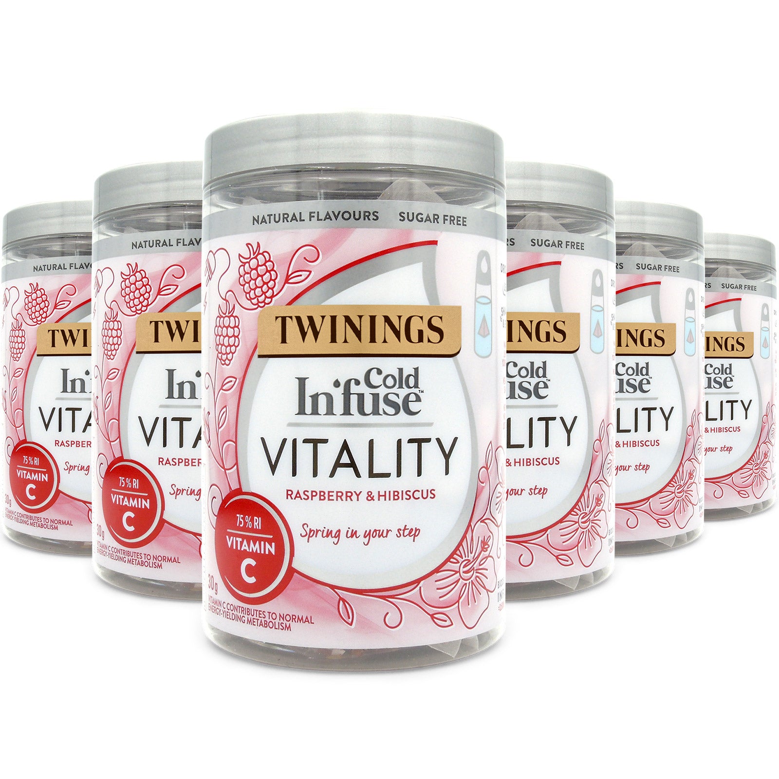 Twinings Cold Infuse Raspberry Hibiscus Vitality Case Of 6 Jars Cold Water Infused Tea Bags Cold Brew Tea Infusers For Water Bottles