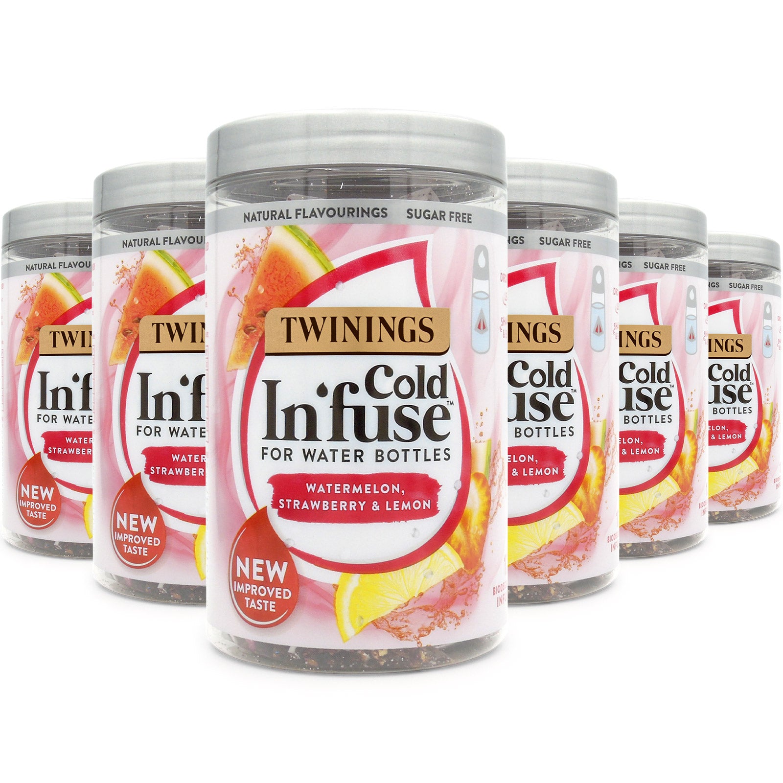 Twinings Cold Infuse Watermelon Strawberry  lemon Case Of 6 Jars Cold Water Infused Tea Bags Cold Brew Tea Infusers For Water Bottles