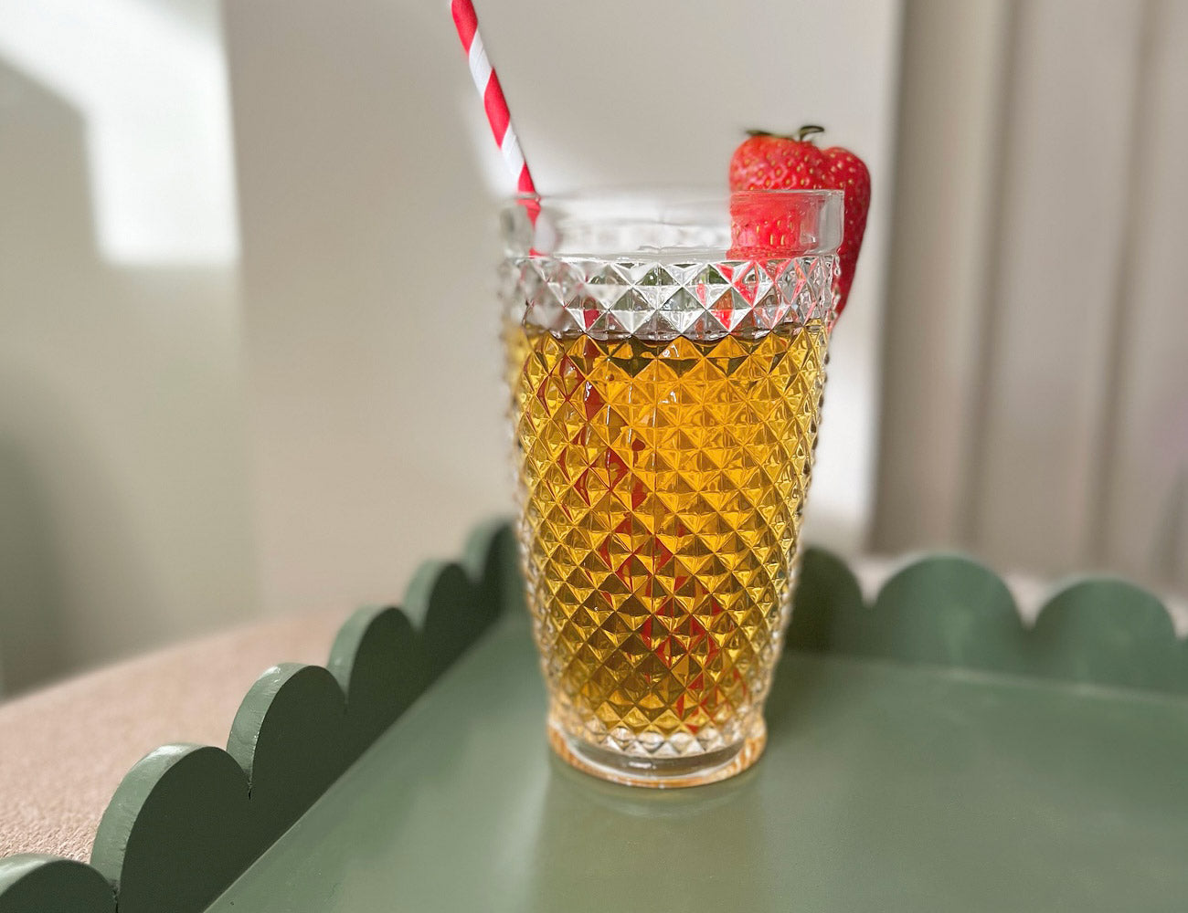 Peppermint & Strawberry Non-Alcoholic Iced Tea