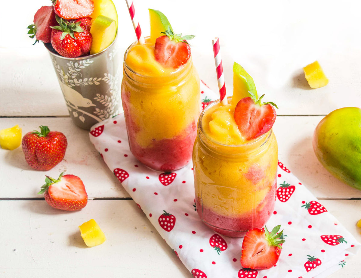 Mango Strawberry Slushies