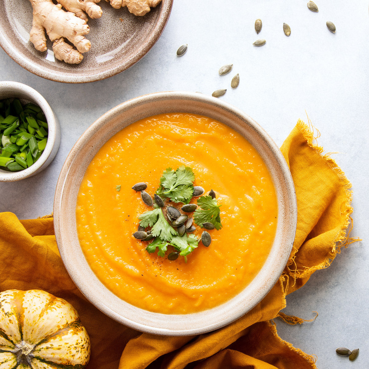 Ginger and butternut squash soup