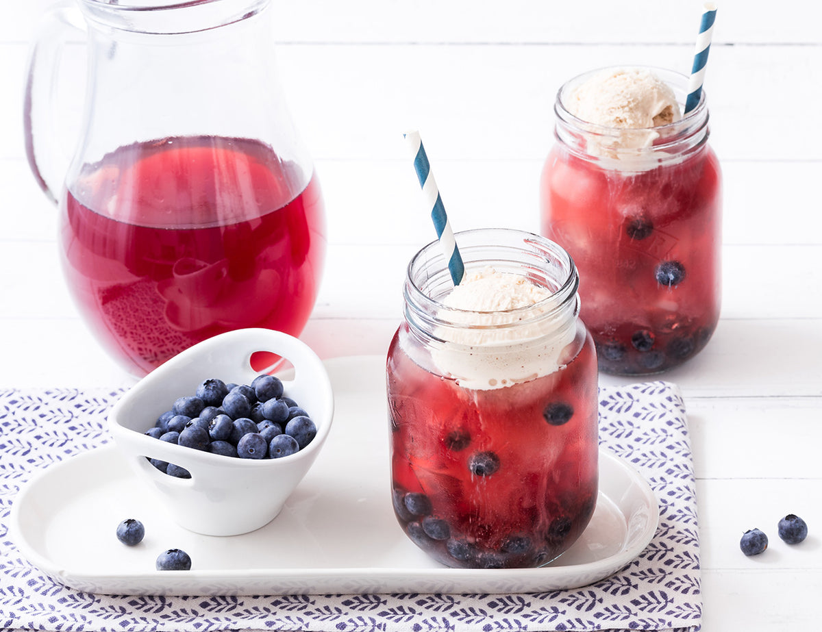 Blueberry Vanilla Float Iced Tea