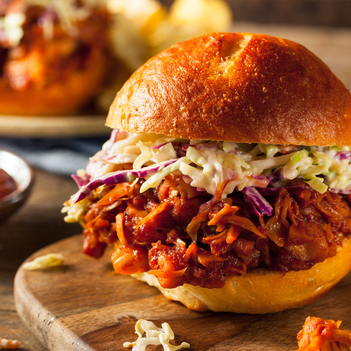 Vegan Pulled Jackfruit Burger