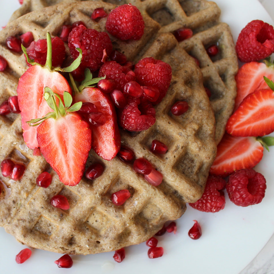 Vegan Raspberry Waffles