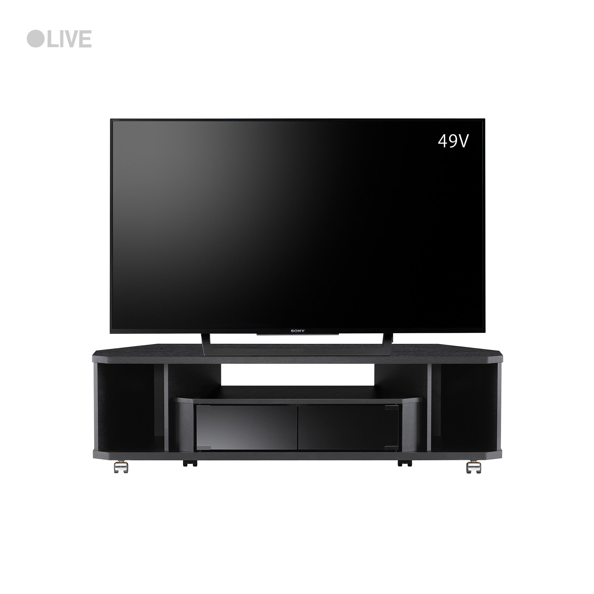 NOA-1200AV-BK コーナーテレビ台 幅120cm｜製品一覧｜組立家具 OLIVE ...