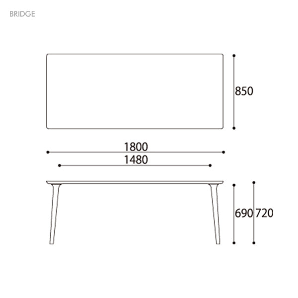 DINING TABLE NA 180｜製品一覧｜完成家具プレミアム AMLYS｜製品案内