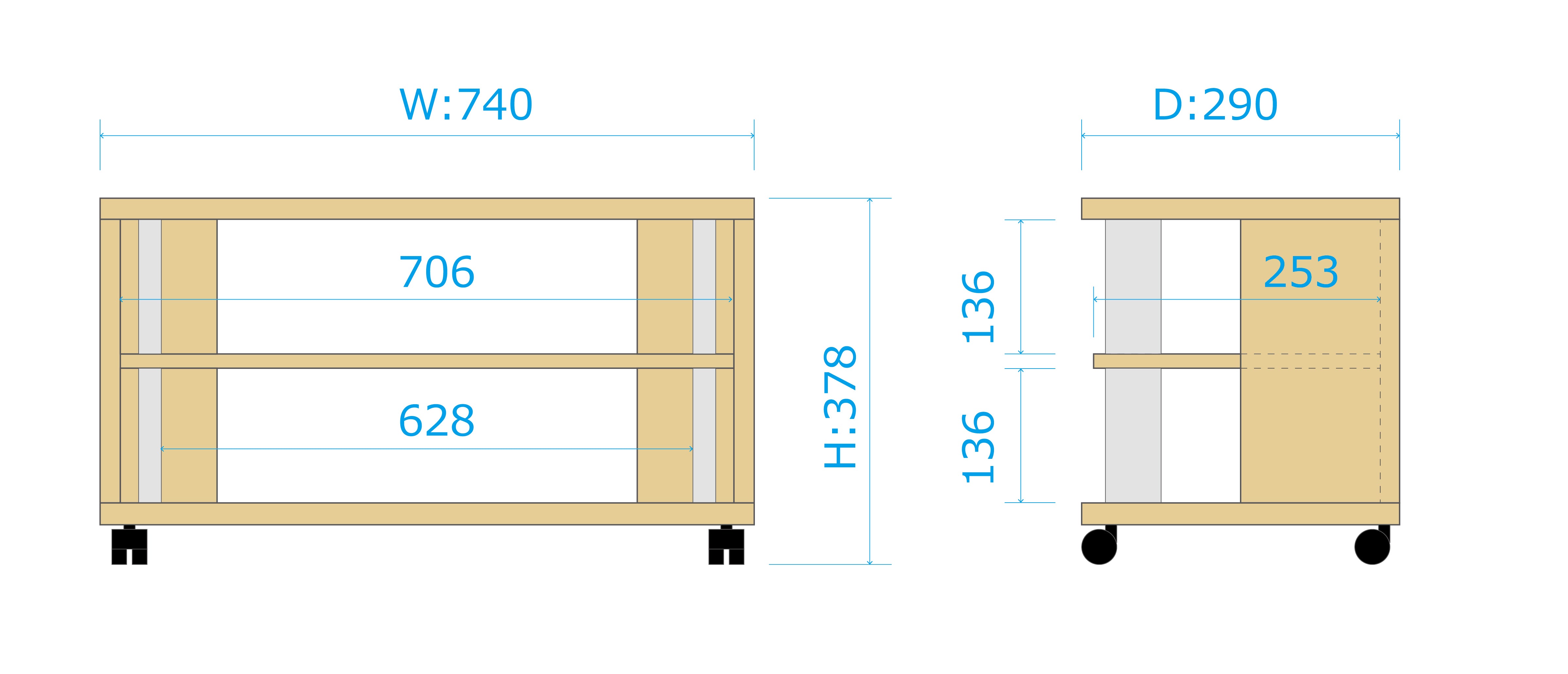 AS-OR740 テレビ台 幅74㎝｜製品一覧｜テレビスタンド Swing｜製品案内