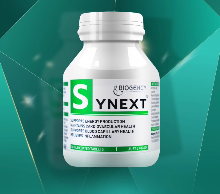 BIOGENCY SYNEXT新一代澳洲小綠輔酶Q10槲皮素姜黃素白藜蘆復合營養補充劑片劑