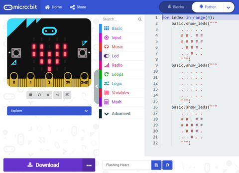 MakeCode Python Conversion