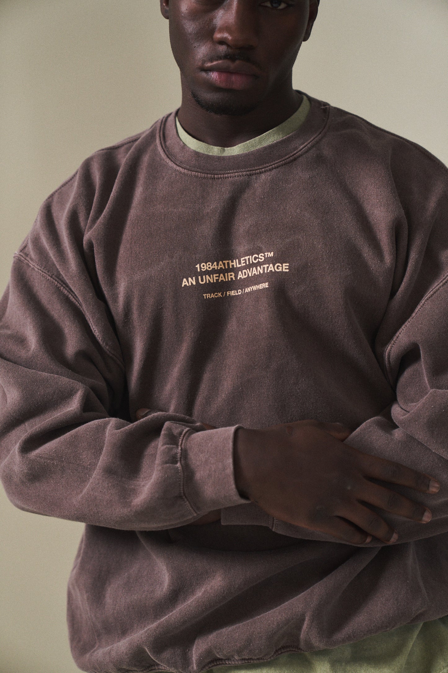 Vice 84 'Athletics' Vintage Washed Sweater - Chocolate – UN:IK Clothing