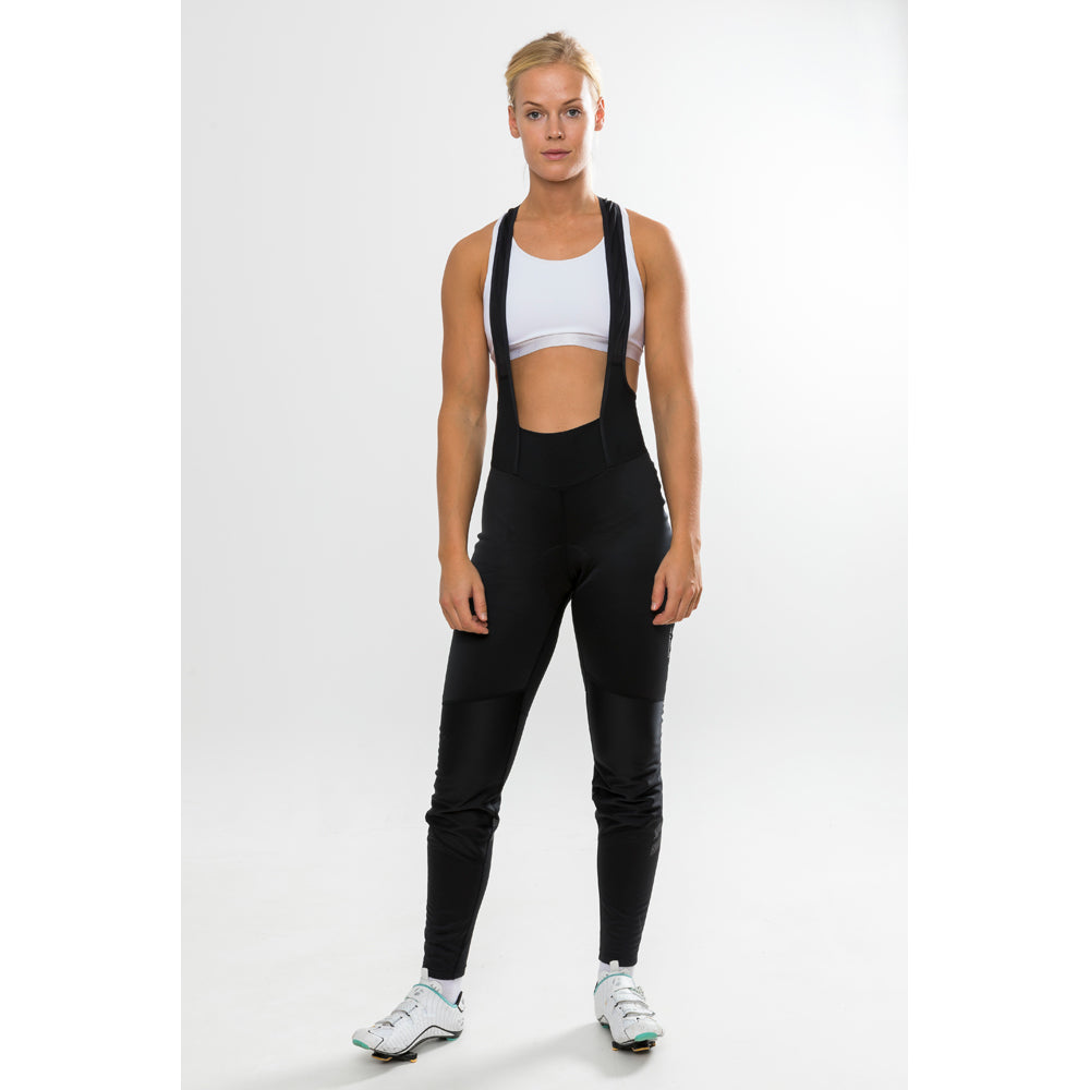 Craft Ideal Wind Dames Lange Fietsbroek Met Bretels Zwart