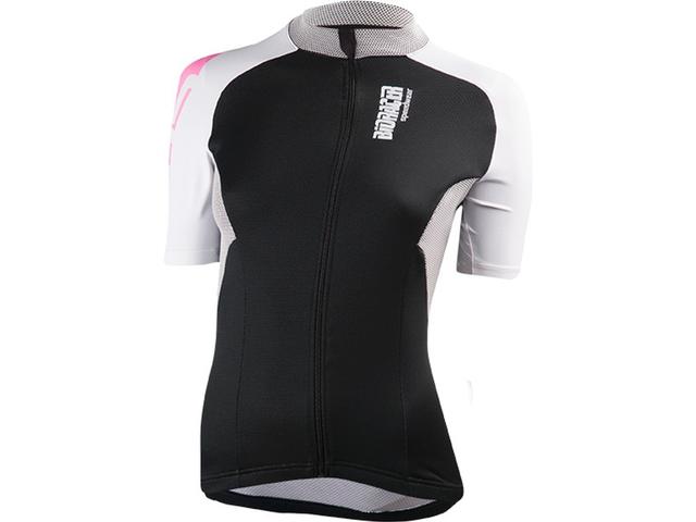 Bioracer Vesper One Cold fietsshirt korte mouwen roze dames, L / zwart met roze / shirt met korte mouw