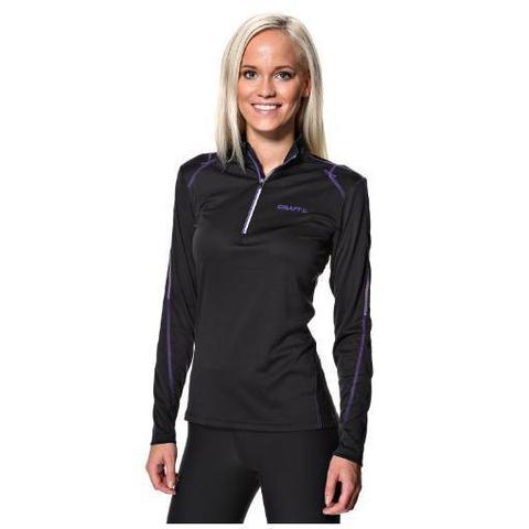 Craft Performance Run Half Zip LS Tee dames hardloopshirt met lange mouwen