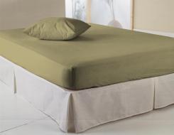 Emotion Emotion Topper 1-persoonshoeslaken voor topper, zand / Jersey / 140x200 cm (bxl)