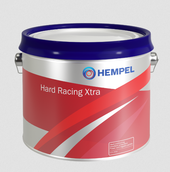 HEMPEL® Hard Racing Xtra 7666C Grey 12400 - Koperhoudende Antifouling - Zout - Zoet - BRAK water - zeer geschikt voor speedboten