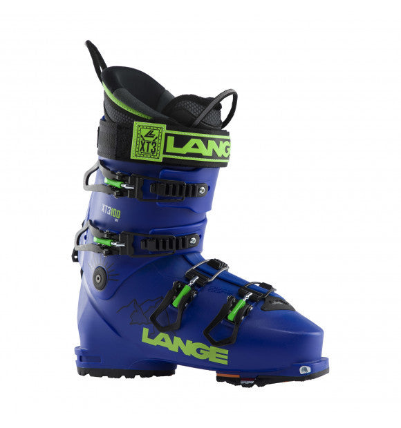 Lange XT3 Free 100 MV GW freeride skischoenen blauw/groen heren, 29.5