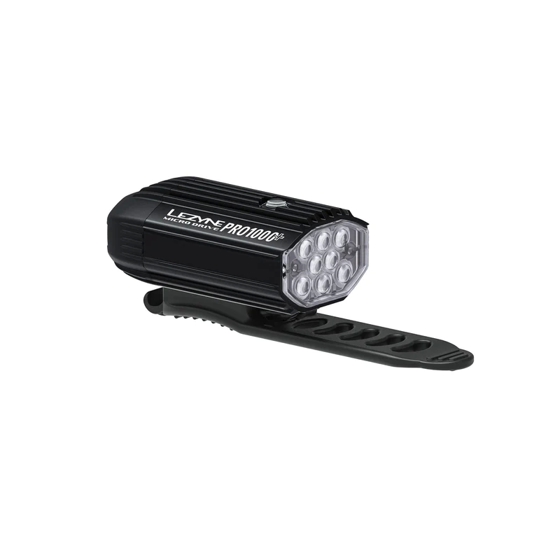 Lezyne Micro Drive Pro 1000+ Koplamp - Fietsverlichting - Fietslamp voor - USB oplaadbaar - 7 uitvoermodi - Zilver/Zwart - 1000 Lumens