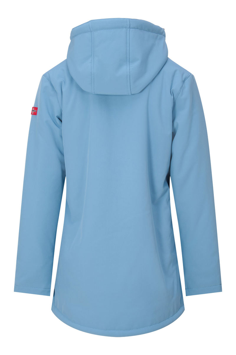 Nordberg Teddy Sherpa gevoerde softshell ski jas dames licht blauw, L