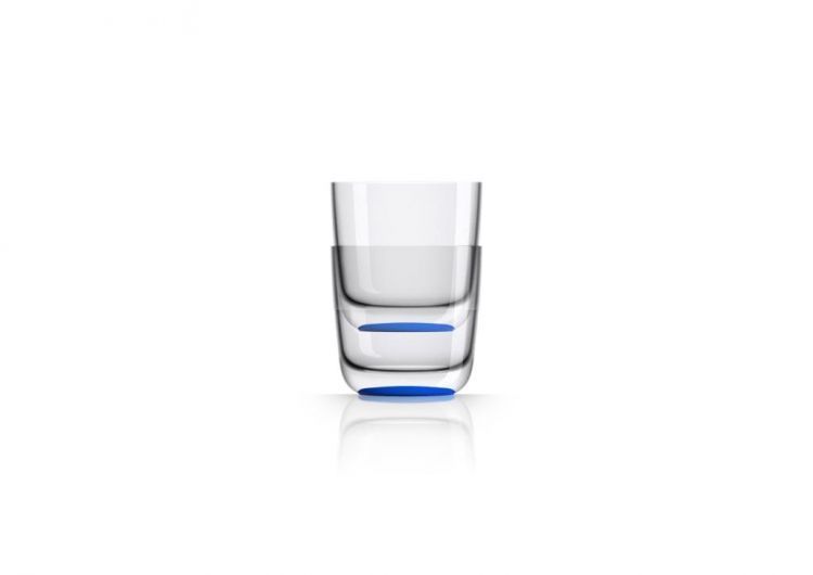 Palm Whiskyglas onbreekbaar met antslip bodem, blauw (navy)