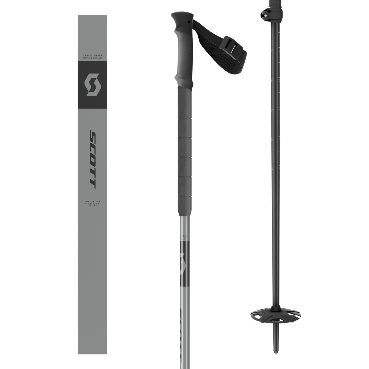 Scott - Pole Aluguide - Toerskistokken maat 105-140 cm, grijs