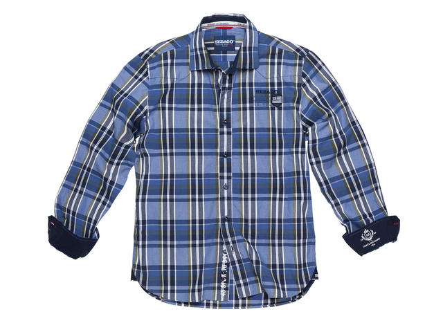 Sebago Avon Check C.A. heren shirt, lange mouwen