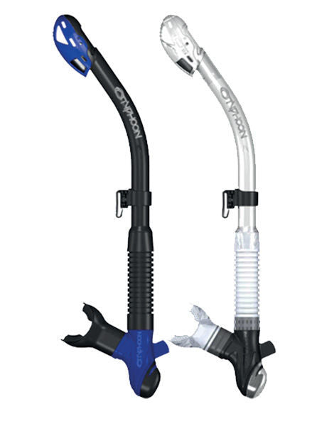 Typhoon Eon Pro Dry snorkel, blauw