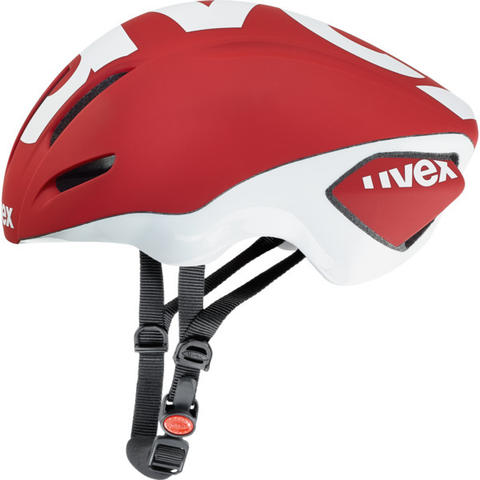 Uvex Edaero race fietshelm rood/wit, M (53-57 cm)