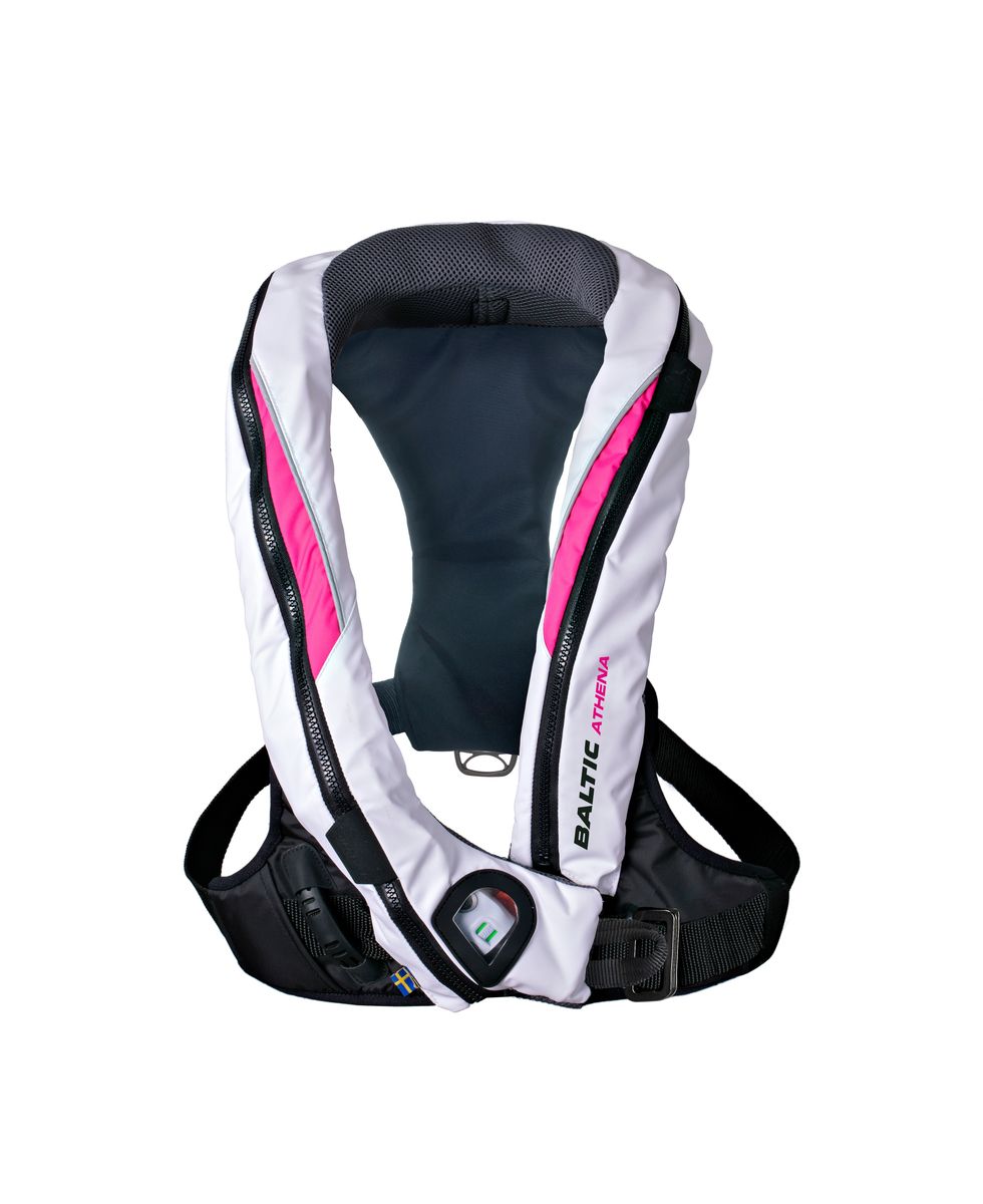 BALTIC ATHENA 165 AUTO REDDINGSVEST - HARNESS - WHITE/PINK - 40-120 KG