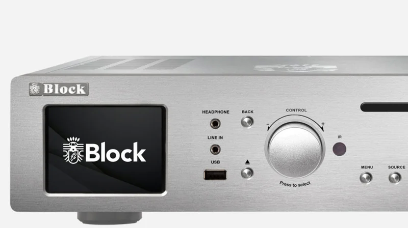 Block Audio CVR-10 MK2 zilver stereo receiver met CD speler en internet radio