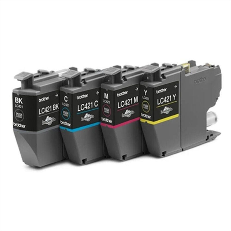 Pak van 4 LC421VAL-inktcartridges - BROTHER - Zwart, cyaan, magenta en geel standaardcapaciteit van 200 pagina's - voor DCP-J1050DW