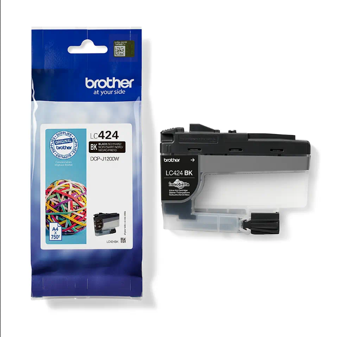 LC424BK Inktcartridge - BROTHER - 750 pagina's hoog rendement zwart - voor DCP-J1200W